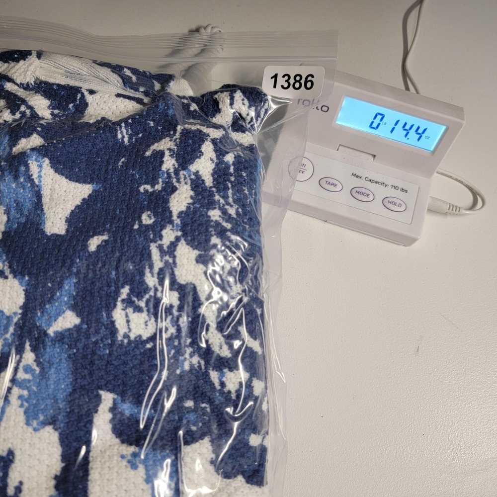 Soft Surroundings Marin Sweater Womens L Blue Floral Waffle Knit Tunic Pullover - Picture 12 of 12